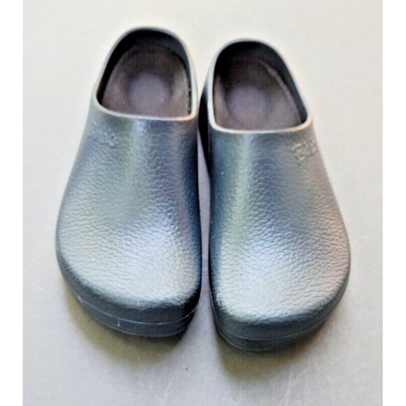 Birkenstock Super Birkis Blue Rubber Clogs Comfort Slip Resistant Sz 13 EU 46 - Picture 2 of 15